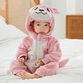 thumbnail image 2 of WERYOUNG Girls Boys Onesie Cute Cartoon Animal Long Sleeve Zip-Up Hooded Halloween Jumpsuit Infant Stylish Birthday Party One-Pieces,Pink,3-4 Years, 2 of 3