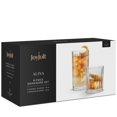 JoyJolt Alina Clear Ribbed Glass Drinking Glass Set, Highball Glasses and Tumbler Glasses Set
