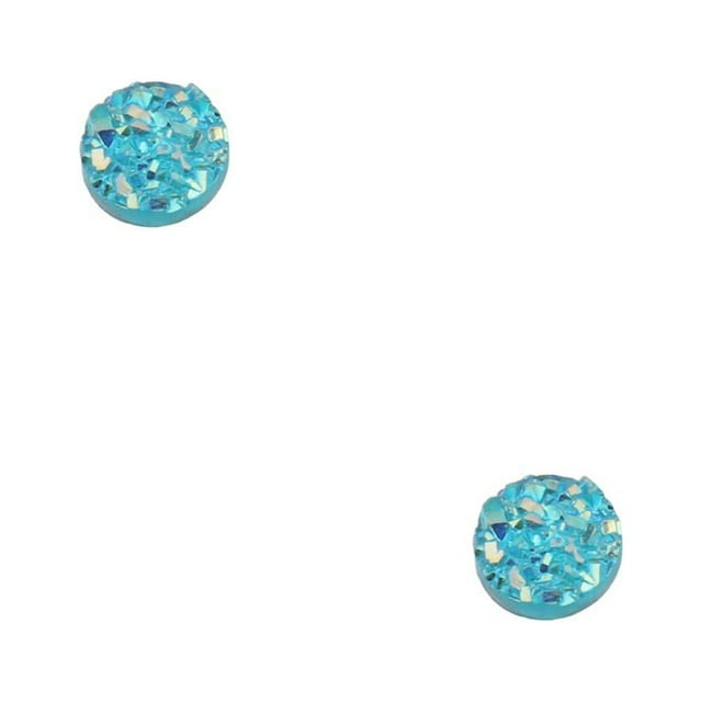 QualitChoice Boucles d'Oreilles Clou Surface Lisse Perles en Résine Multicolore Fournitures pour Femmes Accessoires de Bijoux Kit de Pendentifs Clous Perles Cristal Type 12 2ensemble