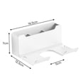 thumbnail image 4 of Vogacara Soporte para soplador de cabello de montaje en pared Estante liso moderno para teléfonos Salón Hogar Blanco Cuidado del cabello Blanco, 4 of 5