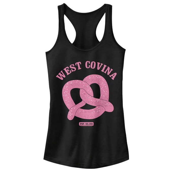Junior's Crazy Ex-Girlfriend West Covina Pretzel Racerback Tank Top Black 2X Large
