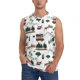 thumbnail image 1 of Fotbe Camping Caravan 2 Men's Camiseta sin Mangas Estampada para Hombres, Playera Casual para Gimnasio, Entrenamiento, Playa-XX-Large, 1 of 7