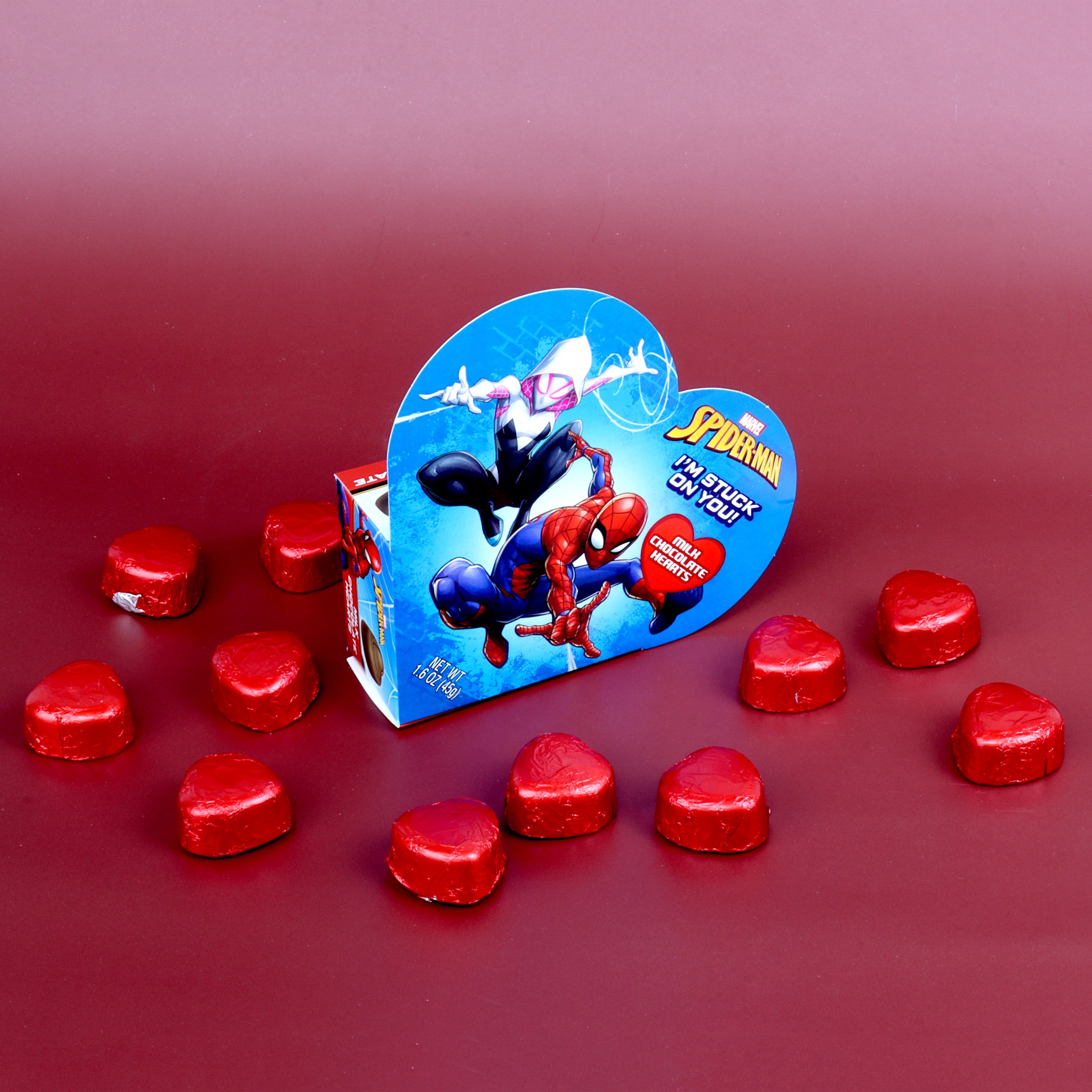 Frankford Marvel Spiderman Valentine's Day Milk Chocolate Heart Box, 1.6oz