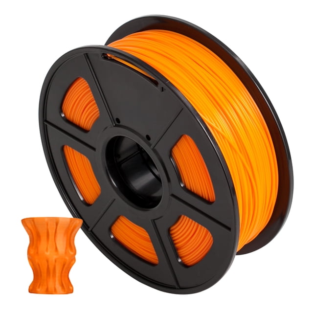 Filamento para impresora 3D SUNLU PLA+ de 1,75 mm, precisión dimensional de +/- 0,02 mm, bobina de 1 kg (2,2 lb), color naranja
