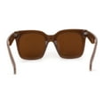 thumbnail image 4 of Anti-glare Polarized Chunky Thick Horn Rim Boyfriend Style Large Sunglasses Tan Brown, 4 of 4