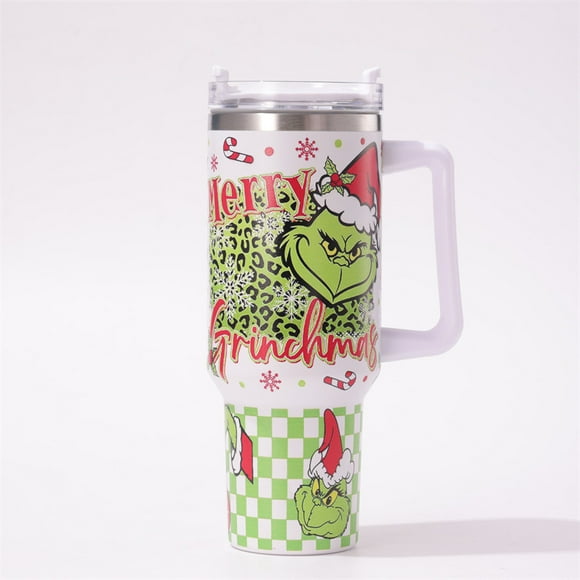 Christmas The Grinch 40 Oz Tumbler With Handle And Straws Tumbler With Straw