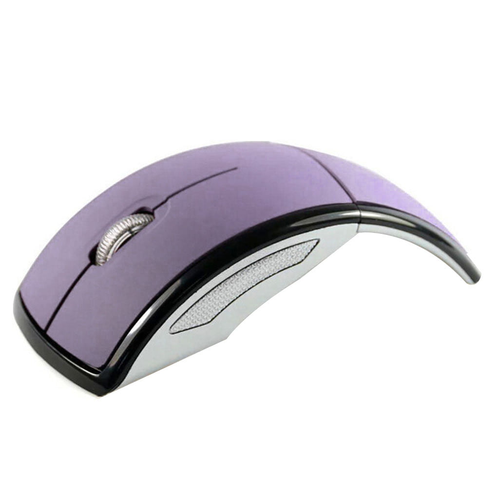 2.4G Wireless Foldable Folding Arc Optical Mouse Mice for Laptop PC Notebook US 