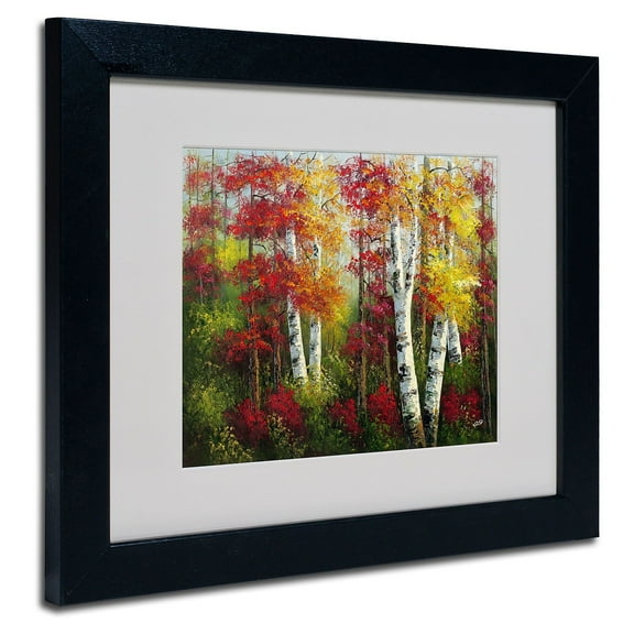 Trademark Fine Art "Indian Summer" Canvas Art by Rio, Black Frame