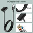 thumbnail image 4 of MYKOMI 2-Pack Charger Cable for Fitbit Charge 6 / Fitbit Charge 5 / Fitbit Luxe, Fast Charging Replacement USB Charging Cable Dock Stand for Fitbit Luxe/Charge 5/Charge 6 Smartwatch (3 Pack/3.3ft), 4 of 7