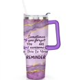 thumbnail image 2 of Purple Butterfly 40 Oz Tumbler with Handle Lid and Straw, Stainless Steel Double Walled Vacuum Insulated Cup, Cute Anniversary Wedding Birthday Gifts Tumbler for Women Men Friends Outdoor Indoor, 2 of 7