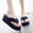 Blue, variant on Women's Platform Wedge Flip Flops Non-slip Heeled Summer Beach Casual Footwear White 36