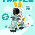 thumbnail image 1 of Mini bloque de construcción luminoso para niños, astronauta de la tierra, bloque de construcción, cohete, bloque de diamante, ensamblaje de partículas de astronauta, juguete para niños, regalo, 1 of 4