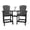 black, variant on Kicctian Recycled Poly Adirondack Bar Height Chairs Set of 2, with Connecting Tray & Footrest, Weather-Resistant, Tall Patio Seating Outdoor, Easy Assembly – Grey