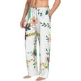 thumbnail image 2 of Balery Pretty Floral With Leaves print Men's Pajama Pants,Ultra Lightweight Pjs,Lounge Pant-X-Large, 2 of 9