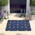 thumbnail image 2 of Dark Blue Space Dinosaur Pattern Flannel Non Slip Door Rugs,Washable Door Mats Indoor,Decorative Door Mats,Dirt-Resistant and Absorbent Doormat for Entrance,Bedroom,Kitchen,Bathroom,31.5x17in(80x43cm), 2 of 4