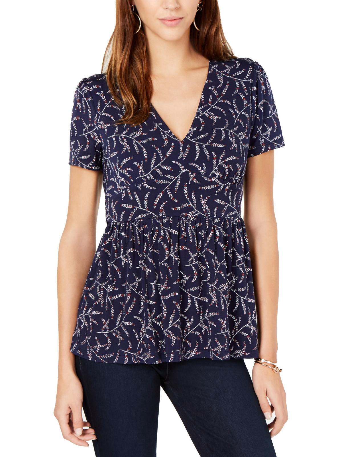 michael kors blue blouse