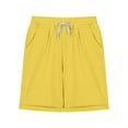 thumbnail image 5 of Girls Biker Shorts Clearance Bermuda Shorts for Girls Knee Length Plus Size Summer Casual Beach Elastic Waist Drawstring Comfy Trendy Long Shorts New Yellow 3-4 Years, 5 of 7