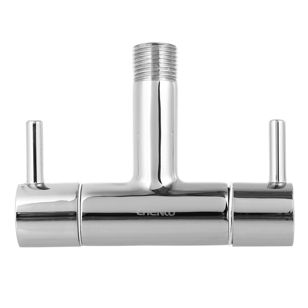 EeaseMX Separador de agua de 3 vías, desviador de ducha, ángulo de baño, inodoro, bidé, grifo de ducha, conector en T, interruptor doble, adaptador en T, grifo de agua