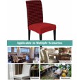 thumbnail image 6 of Stretch Chair Covers Set of 6, Navy Blue and White Grid Universal Fit Elastic Decorative Dining Chairs Slipcovers for Wedding, Banquet, Pastoral Farm Theme, 6 of 6