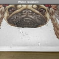 thumbnail image 6 of Ambesonne Pug Place Mats Set of 4, Native Style Bonnet Dog, Standard Size, Red Black Tan, 6 of 6