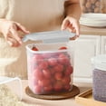 thumbnail image 2 of VQPeo Airtight Food Storage Container - Large Capacity Clear Plastic Kitchen Pantry Jar for Snacks, Dry Goods & Meal Prep, Humidity-Proof & Stackable Food Grade Container, 2 of 5