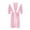 Pink, variant on Ladies Cozy Homewear Women Winter Plush Lengthened Shawl Bathrobe Home Clothes Long Sleeved Robe Coat