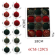 thumbnail image 5 of 6/12 piezas de 6 cm de bolas de Navidad de color rojo vino, adornos para árbol de Navidad de color verde oscuro y blanco, nuevas esferas navideñas colgantes, 5 of 5