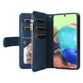 thumbnail image 3 of Multifunctional Case for Samsung A71 5G,[RFID Blocking] 9 Credit Cards Holder with Wrist Strap, Premium PU Leather Zipper Wallet Purse Magnetic Flip Phone Cover for Samsung Galaxy A71 5G, Blue, 3 of 12