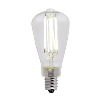 Better Homes&Gardens LED Vintage Light Bulb,ST12 60 Watts Eqv. Day Light,E12,Dim,2Pack