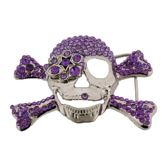 Skull Skeleton Belt Buckle Halloween Fashion Costume Gothic Tattoo Tribal Bling
