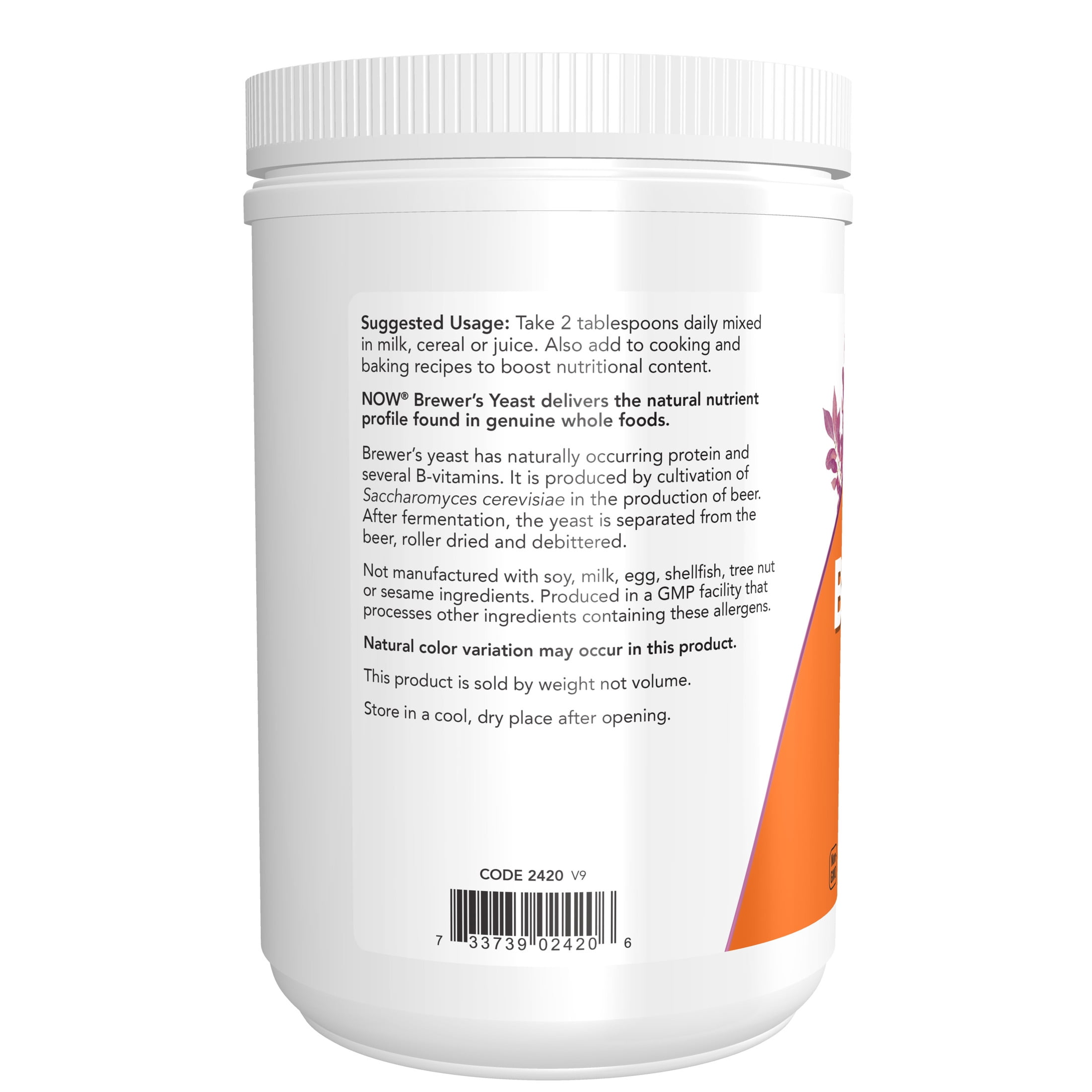 NOW Supplements, Brewer's Yeast Powder with naturally occurring Protein and B-Vitamins, 1-Pound