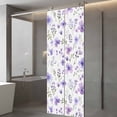 thumbnail image 4 of Purple Spring Floral Window Privacy Film, Pastoral Botanical Watercolor Static Cling UV Sun Blocking Tint Film Heat Control Windows Films for Bedroom Bathroom, Window Stickers 23.6"x59", 4 of 8