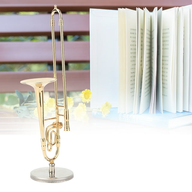Instruments Miniature Trombone Model Musical Instrument Model Musical Gifts Home Decor Ornaments