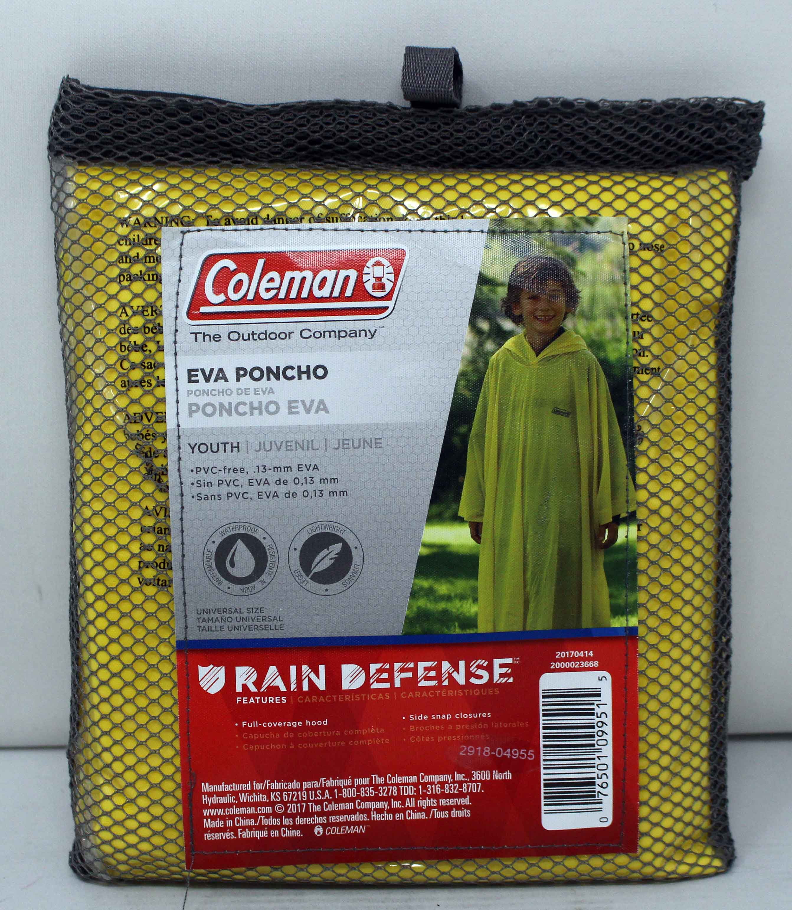 Capa de Chuva Adulto Coleman Poncho EVA 15mm - Verde - Lazer e Aventura Shop