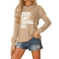 thumbnail image 2 of Holzkary Sorry Can'T Football Bye Sweatshirt Womens Footballs Game Day Sweatshirts Lover Soccer Mom Long Sleeve Shirt Crew Neck Sport Pullover Top Be The Light Casual Long Sleeved Sweatshirt Khaki Xl, 2 of 3