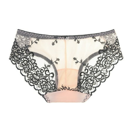 

Aosijia Womens Lace Trim Panties Underwear Floral Lace Sexy Bikini Panty Ladies Seamless Breathable Soft Panty Underpants