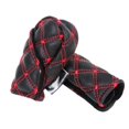 thumbnail image 4 of 2Pcs/Set Faux Leather Hand Brake Shift Knob Cover Gear Case Car Interior Decor, 4 of 7