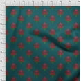 thumbnail image 3 of oneOone Cotton Poplin Fabric Leaves & Floral Block Decor Fabric Printed BTY 56 Inch Wide, 3 of 4
