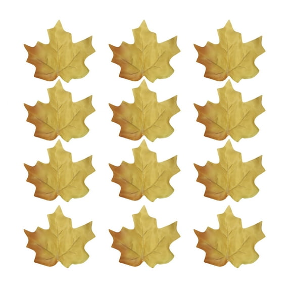 Likthione 50% off Clear!Artificial Maple Leaves Simulation Fake Fall Leaves Home Party Decoration 12pcs