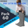 thumbnail image 2 of SOCKS'NBULK Wholesale Bulk Sport Cotton Unisex Crew, Ankle (Kids Gray Tube (6-8)), 2 of 7