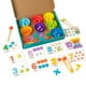 thumbnail image 1 of Juguete De Clasificación De Colores De Madera, Juego Educativo De Cuentas Con Clip Para Regalos, Estilo A Para Niños, 1 of 8