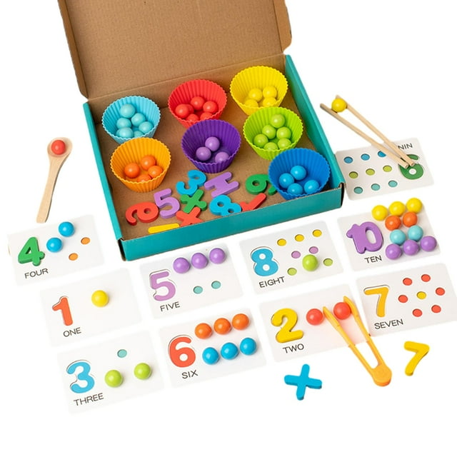Juego de combinación de colores,Juego de combinación de cuentas con clip de juguetes de clasificación de colores,Juegos de combinación de juguetes de clasificación de colores de estilo A
