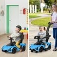 thumbnail image 5 of OLAKIDS 3 in 1 Ride on Push Car, Licensed Lamborghini Stroller Sliding Walking Car with Push Handle, Music, USB, Headlight, Under Seat Storage, Kids Foot-to-Floor Toy for 18-60 Months, 5 of 7