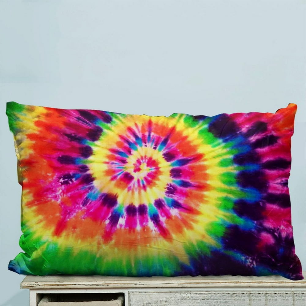 GCKG Colorful Tie Dye Pillow Case Pillow Cover Pillow Protector Two