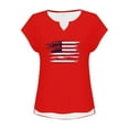 thumbnail image 4 of HEILAU 4th of July Shirts for Women Independence Day American Flag Graphic Tees Summer Tops V Neck Cap Sleeve Loose Patriotic T Shirts, 4 of 7