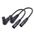 thumbnail image 3 of Cable XLR hembra de 90 grados a XLR macho recto Audio de micrófono de 3 pines (0,3 m), 3 of 9