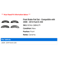 thumbnail image 2 of Front Brake Pad Set - Compatible with 2008 - 2014 Ford E-250 2009 2010 2011 2012 2013, 2 of 2