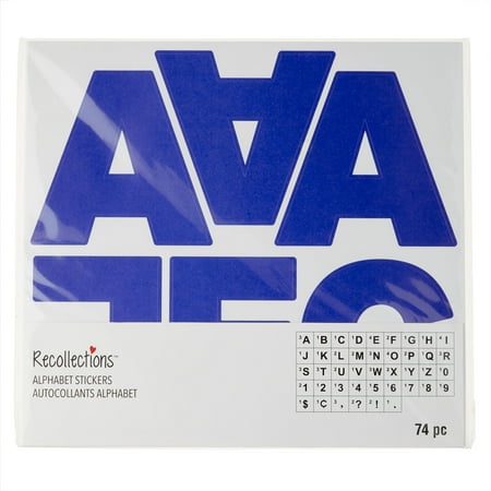 UPC: 0886946588808 | Blue Large Block Alphabet Stickers by Recollections™