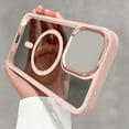 thumbnail image 2 of New Acrylic Clear Pink Metal Frame Protector Case For iPhone 16 15 14 Plus 16 13 12 11 Pro Max Magnetic Wireless Charging Cover navy blue For iPhone 12 12Pro, 2 of 6