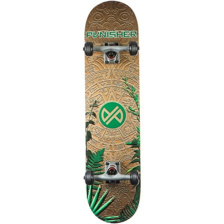 UPC: 0725103900353 | Punisher Skateboards Mayan 31.5 In. x 7.75 In. ABEC-7 Deep Concave Canadian Maple Complete Skateboard
